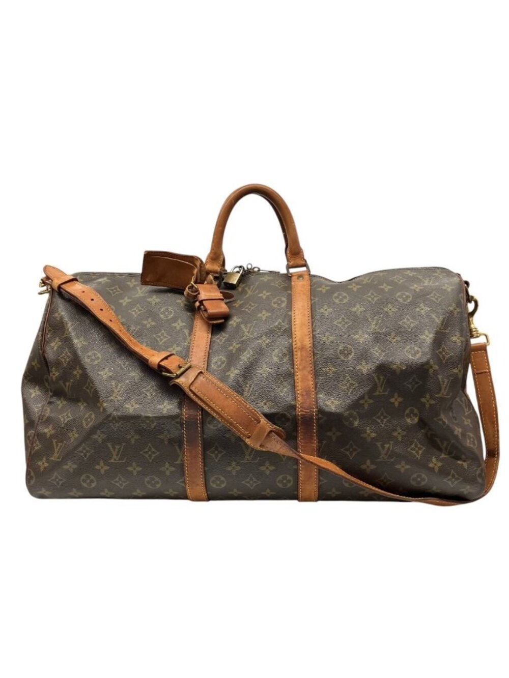 Louis Vuitton Keepall Bandouliere 55 Monogram Boston Bag Canvas